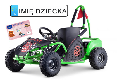 Gokart Fast Dragon Buggy dla dziecka zielony